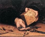 HOLBEIN, Hans the Younger Portrait of Nikolaus Kratzer (detail) sg oil painting reproduction